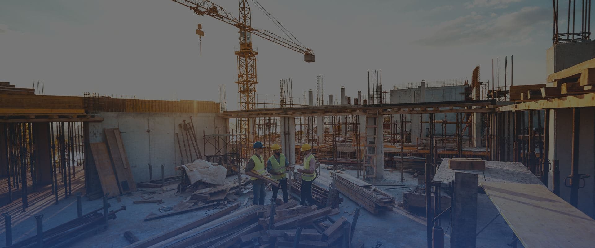 Commercial construction project in progress