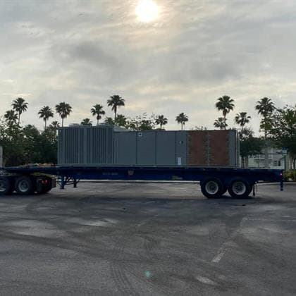 Packaged commercial HVAC equipment ready for installation